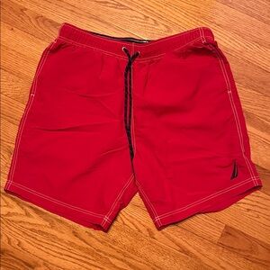 Nautica Men's Vivid Red Swim Trunks